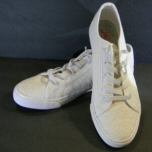 Jellypop Lace Sneakers - White Destiny Size 10M Pull on Elastic Laces NWOT